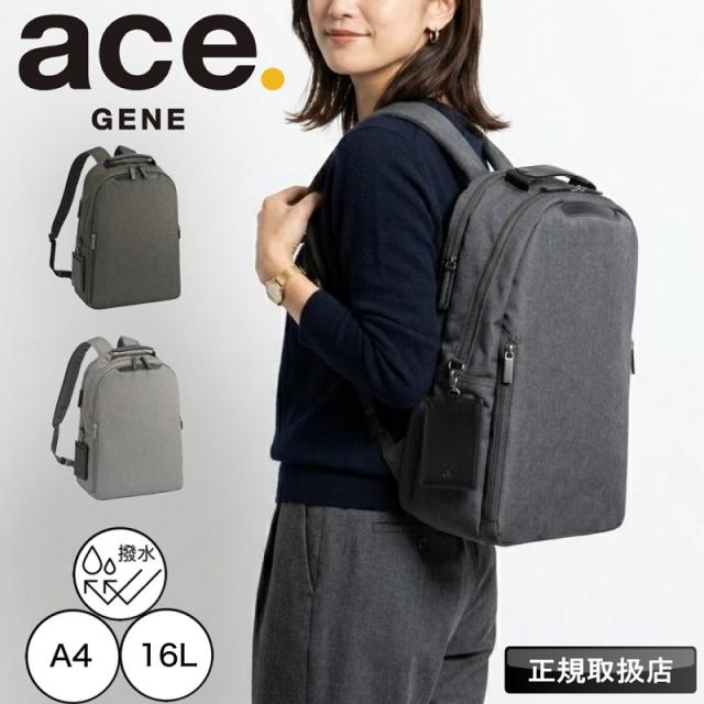 【商品レビューで+5%】エースジーン ace.GENE エース PC キャリーオン 16L ACE フィッテムヘザー ラウンド型  デイパック リュック ビジネスリュック ビジネスバッグ ビジネス A4 シンプル 通学 通勤  正規品 20113