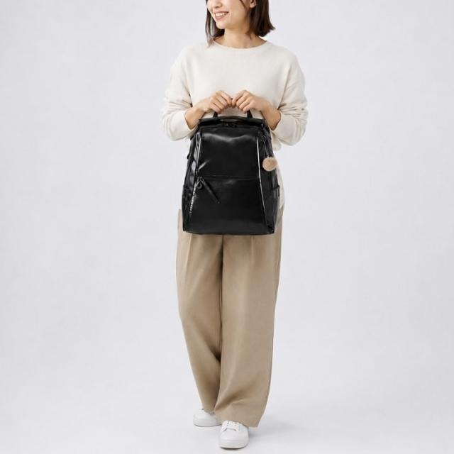 【商品レビューで+5％】カナナ リュック カナナプロジェクト レディース 通勤 通学 リュックサック 大人 ブランド 上品 A4 Kanana Project 女性 人気 おしゃれ 旅行 ギフト プレゼント 抗菌 きれいめ 小さめ エース 軽量 軽い かなな 10L 50代 40代 20124 ルミニア PJ-18_10