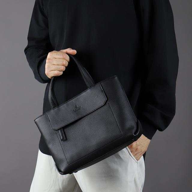 【商品レビューで+5%】ランバン バッグ トートバッグ メンズ ブランド ランバンコレクション LANVIN COLLECTION カンヌ A5 285511 ドライビングトートバッグ ミニトートバッグ 小さめ 普段使い 旅行 通勤 ビジネス カジュアル 撥水 牛革 レザー 本革 軽量 正規品 正規販売店_3