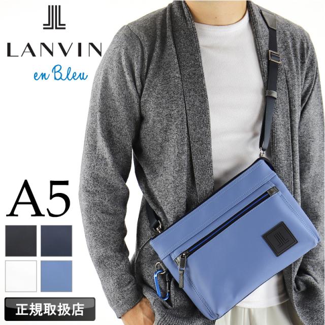 【商品レビューで+5%】ランバン バッグ ショルダーバッグ メンズ ブランド ランバンオンブルー LANVIN en Bleu クレンズ 502111 ミニショルダーバッグ クラッチバッグ 2WAY 斜め掛け 肩掛け A5 通勤 普段使い 旅行 カジュアル PVC 合皮 軽量 レディース 正規品 正規販売店
