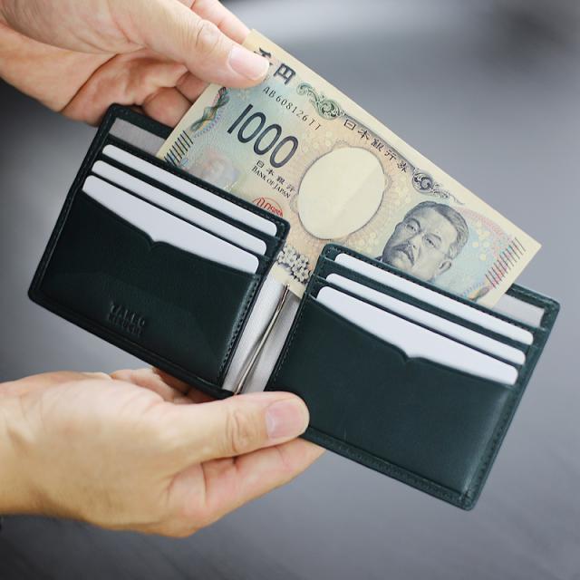 商品レビューで+5%】タケオキクチ 財布 二つ折り マネークリップ