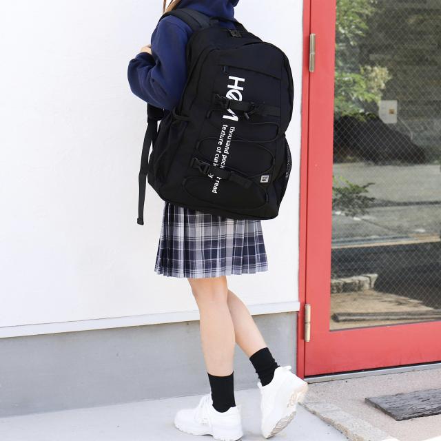 【商品レビュー記入で+5%】ヘム リュック レディース メンズ HeM リュックサック デイパック バックパック ハイク 通学バッグ 通学 学校 スクールリュック 2層式 40L B4 撥水 大容量 PC 男女兼用 学生 中学生 高校生 大学生 大人 通勤 普段使い スポーツ 部活 ブランド 39-722_14