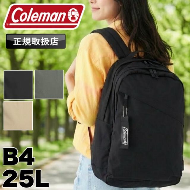 【商品レビューで＋5％】コールマン リュック メンズ Coleman リュックサック バックパック デイパック レディース 25L 大容量 UNIWALKER25 ユニウォーカー25 B4 2層 軽量 アウトドア トレッキング レジャー 登山 ハイキング 旅行 トラベル ブランド PC 通学 通勤 UNIWK25