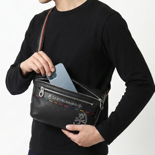 【商品レビューで+5%】カステルバジャック バッグ ボディバッグ メンズ ブランド ゴルフ CASTELBAJAC JUNE ジューン 028971 ワンショルダーバッグ 斜め掛けバッグ A5 軽量 合皮 PU PVC 鞄 かばん レディース 男女兼用 カジュアル オシャレ 普段使い 旅行 人気 正規品_14
