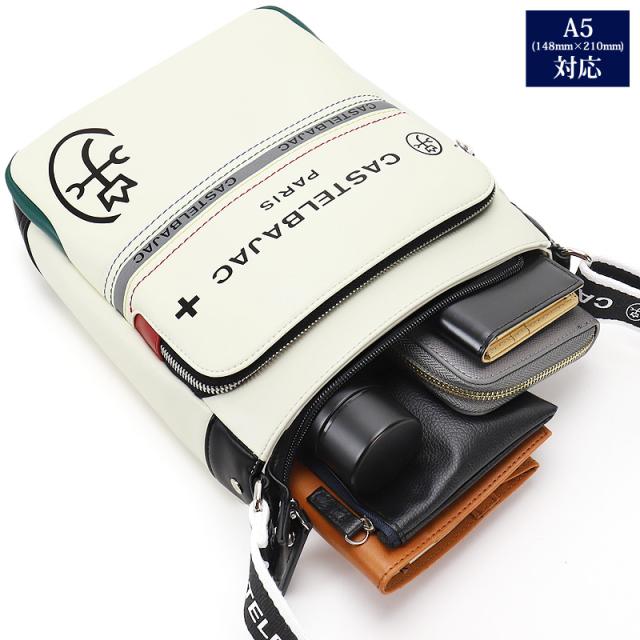 【商品レビューで+5%】カステルバジャック バッグ ショルダーバッグ メンズ ブランド ゴルフ CASTELBAJAC シャアル 052111 斜め掛けバッグ 肩掛け A5 普段使い 旅行 通勤 ビジネス 軽量 合皮 PU 合成皮革 鞄 かばん レディース 男女兼用 カジュアル オシャレ 人気 正規品_8