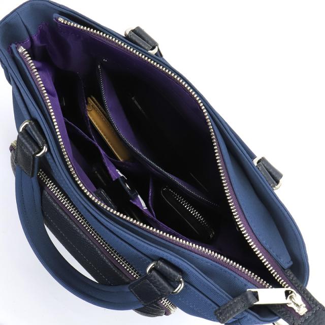 【商品レビューで+5%】ランバン バッグ トートバッグ メンズ ブランド ランバンオンブルー LANVIN en Bleu ピケ 526711 2WAY ショルダーバッグ トートショルダー ショルダートート A4 ビジネス 普段使い 旅行 ナイロン 牛革 本革 レザー 撥水 オシャレ 日本製 軽量 正規品_10
