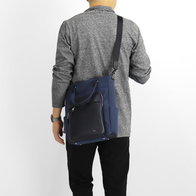 【商品レビューで+5%】ランバン バッグ トートバッグ メンズ ブランド ランバンオンブルー LANVIN en Bleu ピケ 526711 2WAY ショルダーバッグ トートショルダー ショルダートート A4 ビジネス 普段使い 旅行 ナイロン 牛革 本革 レザー 撥水 オシャレ 日本製 軽量 正規品_3