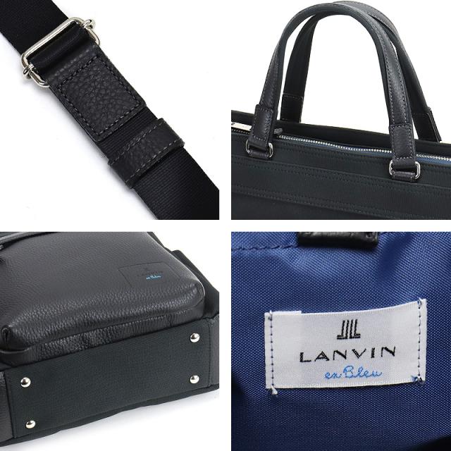 【商品レビューで+5%】ランバン バッグ トートバッグ メンズ ブランド ランバンオンブルー LANVIN en Bleu ピケ 526711 2WAY ショルダーバッグ トートショルダー ショルダートート A4 ビジネス 普段使い 旅行 ナイロン 牛革 本革 レザー 撥水 オシャレ 日本製 軽量 正規品_8