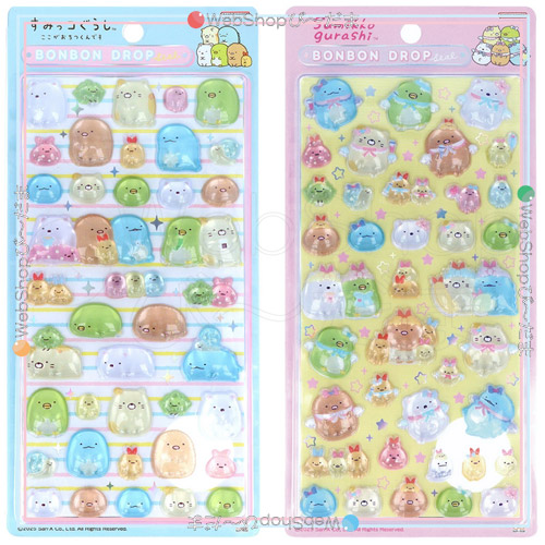 サンスター文具 ボンボンドロップシール すみっコぐらし 全2種セット◆新品Sa【ゆうパケット対応】【即納】