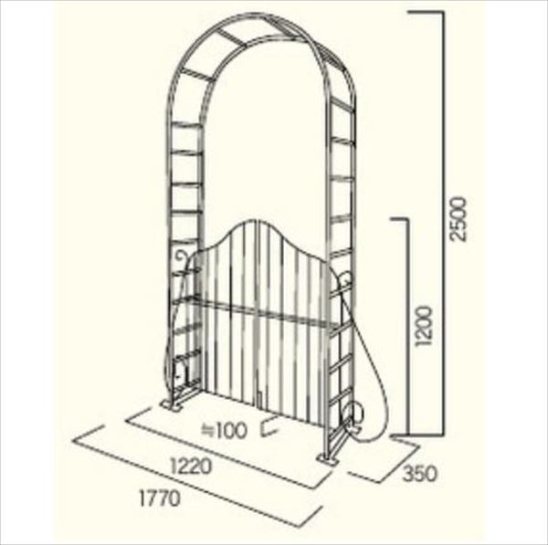 ジャービス商事 ガーデンアーチ 門扉付 アーチ1型 アーチ パーゴラ の通販はau Pay マーケット キロwowma 店