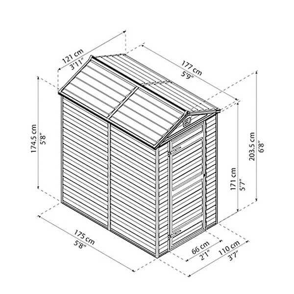 パルラム スカイライト Skylight 4×6 『 物置 屋外 庭 大型 オシャレ 収納庫 倉庫 メタルシェの通販はau PAY マーケット  キロWowma!店 au PAY マーケット－通販サイト