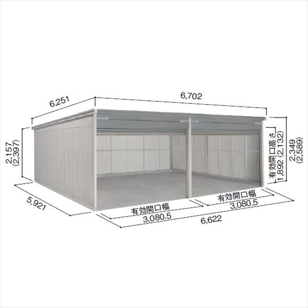 受注生産品 ヨドガレージ ラヴィージュ3 2連棟型 VGCU-3359H 豪雪型 背高Hタイプ 『ガレージ 車の通販はau PAY マーケット  キロWowma!店 au PAY マーケット－通販サイト