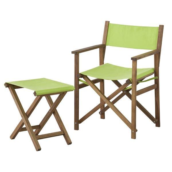 東谷 Light Furniture パティオ ディレクターチェア NX-601GR グリーン