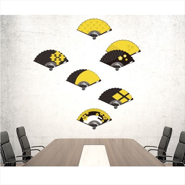 東京ステッカー 高級ウォールステッカー 和風 扇子 Sサイズ Ts0026 Cs 黄と金色 おしゃれ の通販はau Pay マーケット キロwowma 店