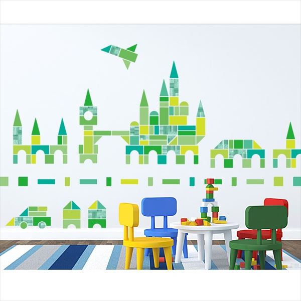 東京ステッカー 高級ウォールステッカー キッズ 積み木遊び Sサイズ Ts0029 Es グリーン おの通販はau Pay マーケット キロwowma 店