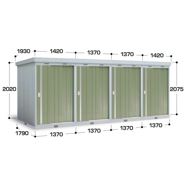 配送は関東 東海限定 イナバ物置 Nxn 引き戸タイプ連続型 Nxn 25csl 基本棟 1棟目のみの価格の通販はau Pay マーケット キロwowma 店