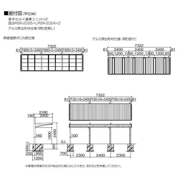 四国化成 サイクルポート Rs R 積雪20cm オープンタイプ アルミ押出形材仕様 明り窓無し 基本セットの通販はau Pay マーケット キロwowma 店