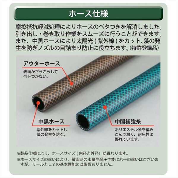 三洋化成 ホースリール ブロンズリール 30ｍ BR4-XT30BRO ブラウンの通販はau PAY マーケット - キロWowma!店