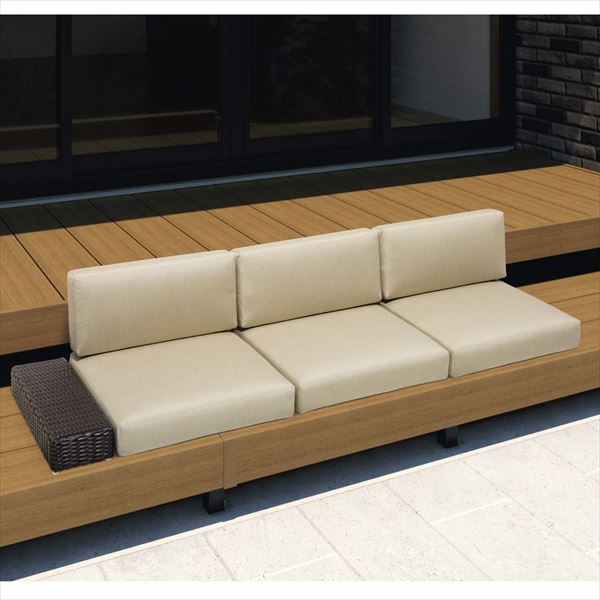 三協アルミ ガーデンファニチャー フォレスティ 2シーターソファ 座面・背面クッション付き ディープブラウン より居心地の良い快適な庭空間を演出 ガーデンファニチャー