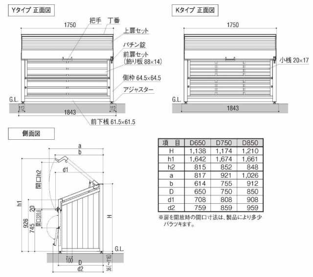 リクシル ゴミ収納庫 ダストックSA型 D750 Kタイプ 『ゴミ袋（45L）集積目安 23袋、世帯数目安 1の通販はau PAY マーケット  キロWowma!店 au PAY マーケット－通販サイト