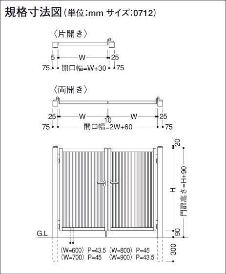 三協アルミ 形材門扉末広2型 0812 片開き門柱タイプ 『キロ特別企画！鍵付き錠に無料で変更可能です』