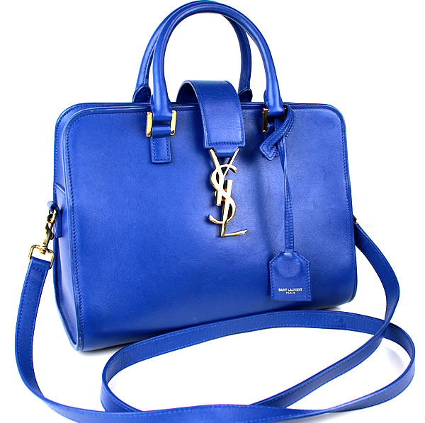 サンローラン トートバッグ ハンドバッグ モノグラムカバス ショルダーバッグ 2way レザー ブルー K664 中古 の通販はau Pay マーケット イーアップ店