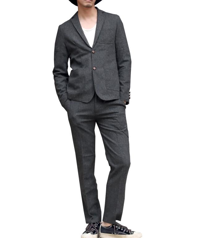 送料無料 メンズ ウール ツイード ヘリンボーン テーラード ジャケット スラックス パンツ 上下 セットアップ おしゃれ カジュアル 秋 冬の通販はau Pay マーケット 7周年アークティックプラント