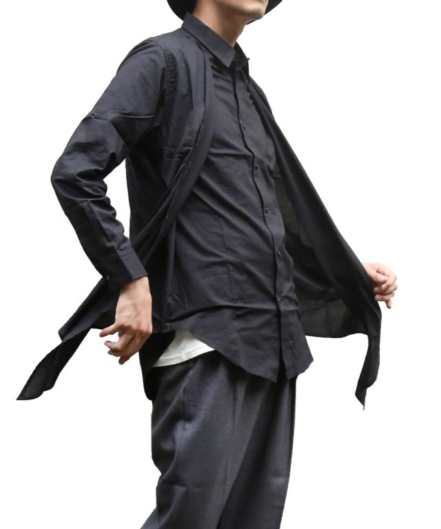 送料無料 メンズ 日本製 フェイクレイヤード 変形 長袖 ロングシャツ おしゃれ カジュアル 春 夏 春夏 薄手 シャツ ブラウス モード系 きの通販はau Pay マーケット 7周年アークティックプラント