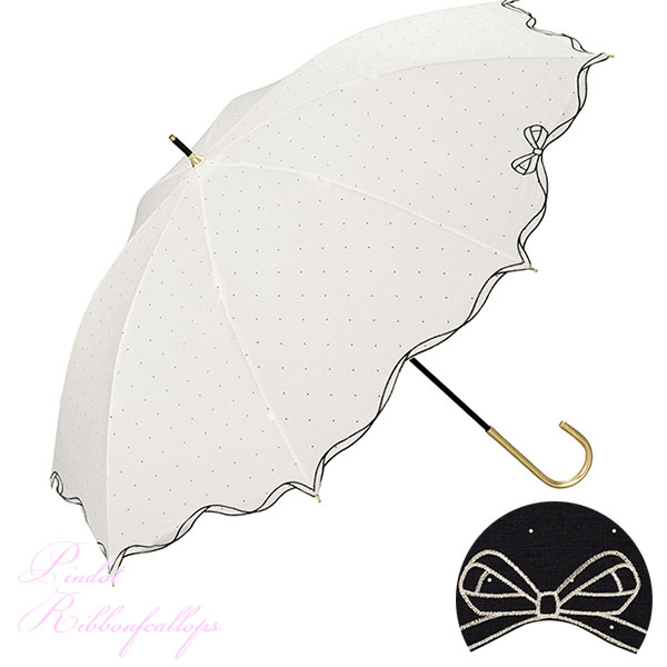 W P C ピンドットリボンスカラップ 日傘 81 Ot ワールドパーティー 傘 オシャレ ガーリー Uvケアの通販はau Pay マーケット Choice Select