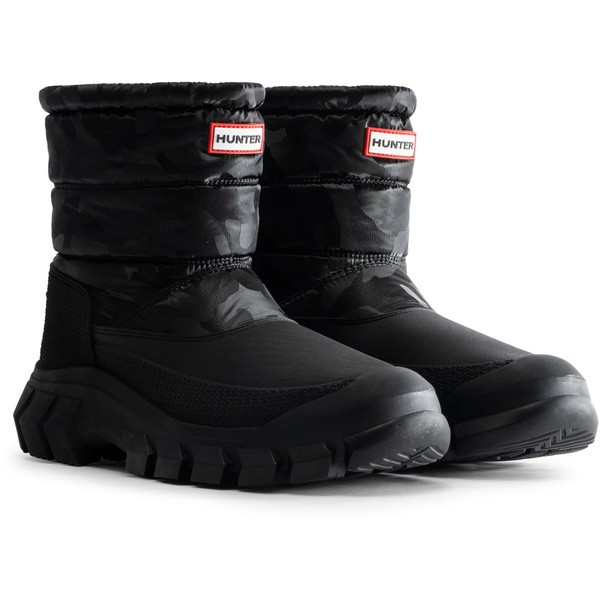 長靴 メンズ MENS INTREPID SHORT REFLECTIVE CAMO SNOW BOOT BLACK の