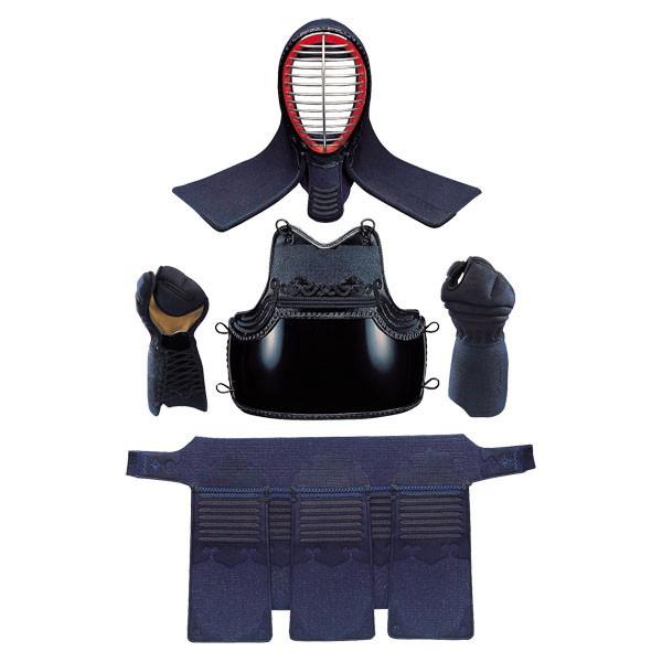 防具 １．２分手刺（長刺）オーダーメイド 紺堅打紐付 セット K112 の通販は