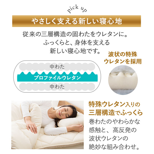 日本製 敷き布団 『クラッセ プラス』 クイーン 防ダニ 抗菌 防臭 敷布団 敷きふとん 敷きぶとん 敷ふとん 敷ぶとん 布団 ふとん 新生活 ウレタン 圧縮 コンパクト 引越し 買い替え 寝心地 オールシーズン_3