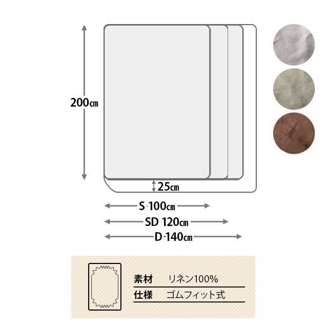 ボックスシーツ リネン100 シングルサイズ 洗える 洗濯可 リネン 麻100 軽量 麻 吸水性 速乾 抗菌防臭 通気性 生成り 無地 春 夏の通販はau Pay マーケット エムール Emoor布団 家具