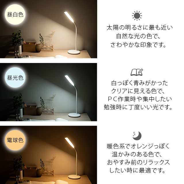 デスクライト LED スタンドライト WIRED スマホ充電可 タッチパネル式 タイマー機能 ワイヤレス充電 卓上ライト 電気スタンド Qi  おしゃの通販はau PAY マーケット - エムール-EMOOR布団・家具-