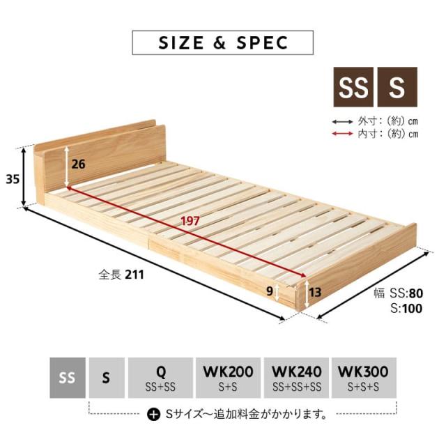 ファミリーベッド すのこベッド 80cm 100cm 160cm 200cm 240cm 300cm 連結 ロータイプ 木製 宮付き ヘッドボード コンセント ベッドフレーム ローベッド 大きい 家族 子供 通気性 除湿 湿気 カビ すのこ スノコ ベッド ベット 北欧 新生活 ギフト 送料無料_15
