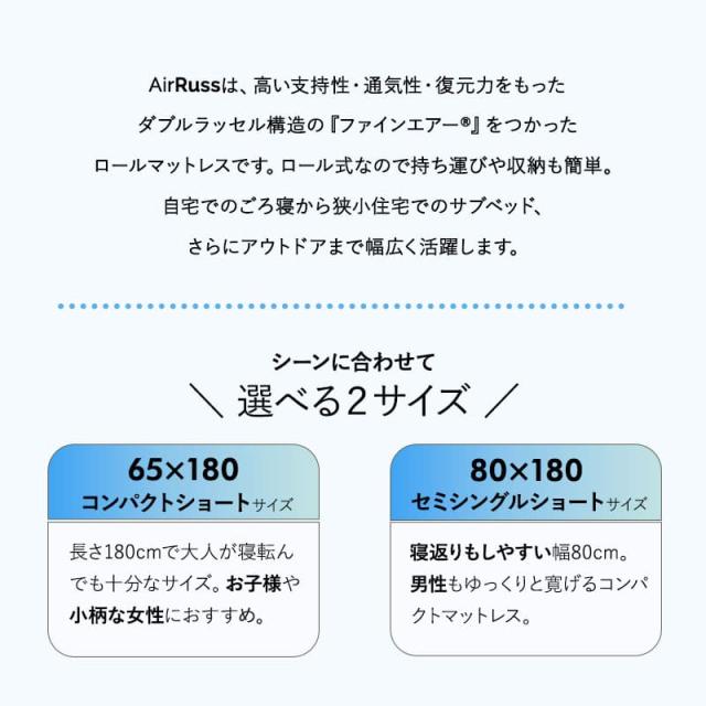 マットレス ロールマットレス 幅65 幅80 コンパクト 丸洗い リバーシブル ロール式 丸巻き ポータブル オーバーレイ お昼寝 ごろ寝 洗える 通気性 軽量 収納 布団 マット 寝具 昼寝 仮眠 アウトドア キャンプ 車中泊 車載 狭小住宅 子供 避難 来客用 送料無料