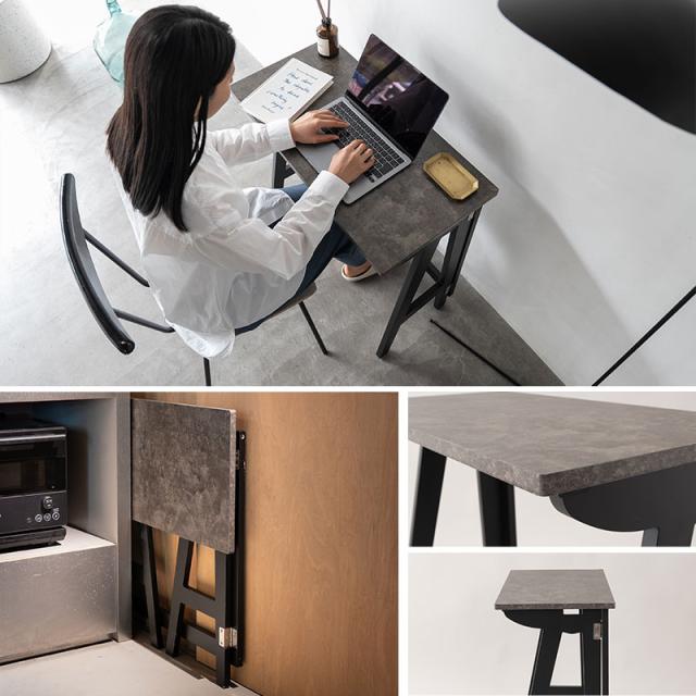 折りたたみ デスク テーブル 机 幅75cm フラット コンパクト 省スペース たたむデスク PCデスク パソコンデスク 折りたたみデスク キッズデスク 学習デスク 学習机 勉強机 作業台 作業スペース キッチン 折り畳み 薄型 収納 在宅 リモート PC 北欧 送料無料_13