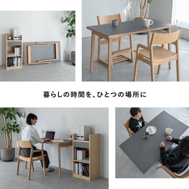 ダイニングテーブル 幅120cm 折りたたみ 長方形 角型 2人掛け 単品 テーブル 食卓 デスク 机 脚折れ リビング ダイニング 木製 天然木 2人用 食事 仕事 ワーク 作業 PC 勉強 学習 宿題 コンパクト 在宅 リモート 家具 クラット living＆dining 北欧 送料無料_1