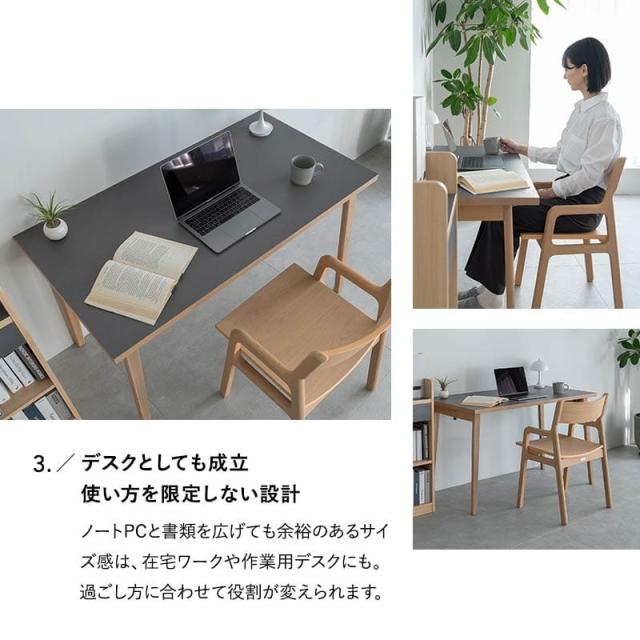 ダイニングテーブル 幅120cm 折りたたみ 長方形 角型 2人掛け 単品 テーブル 食卓 デスク 机 脚折れ リビング ダイニング 木製 天然木 2人用 食事 仕事 ワーク 作業 PC 勉強 学習 宿題 コンパクト 在宅 リモート 家具 クラット living＆dining 北欧 送料無料_6