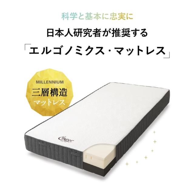 マットレス シングル 極厚 20cm ミレニアム 3層構造 低反発 高反発 高密度 ウレタン かため やわらかめ ノンコイル 体圧分散 洗える 軽量 取っ手付き 通気性 フィット 高反発マットレス ベッドマットレス ベッド 敷き 布団 ホテルライク 北欧 新生活 送料無料_1