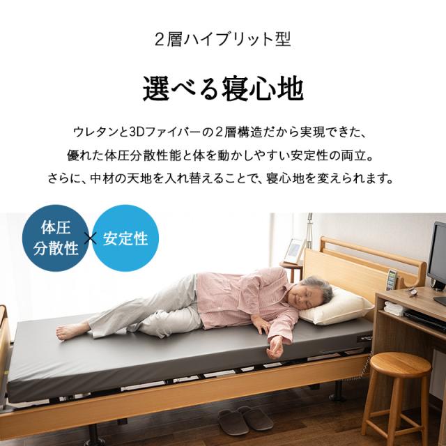 介護用 マットレス 幅83cm 幅91cm 電動ベッド対応 完全防水 介護用ベッド 極厚 高反発 ウレタン ファイバー 2層 床ずれ 褥瘡 感染 予防 対策 寝返り サポート 体圧分散 高齢者 シニア 老人 障がい者 養護 施設 ホーム 病院 自宅 在宅 介護 病気 怪我 送料無料_5