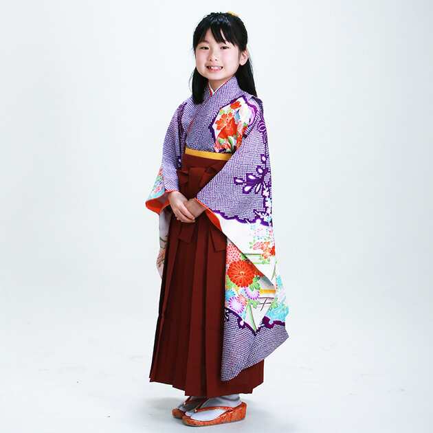 (154)　♥七五三    ７歳袴セット(刺繍入り袴)  女の子♥