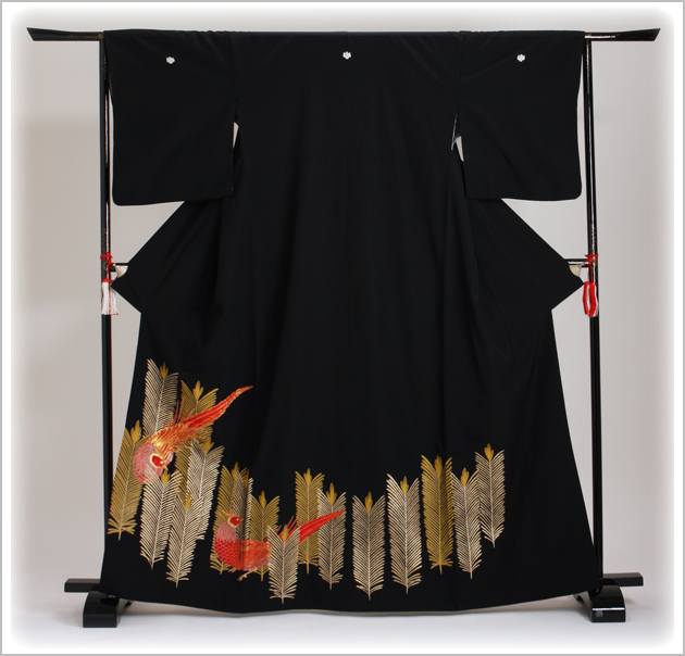 留袖 レンタル NT-678 黒留袖フルセット 結婚式 40代 50代 送料無料の