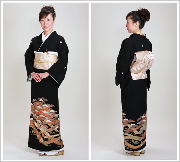 留袖 レンタル 背の高い方 NT-888 黒留袖フルセット 結婚式 50代 60代 送料無料 留袖 レンタル 背の高い方 NT-888 黒留袖フルセット 結婚式 50代 60代