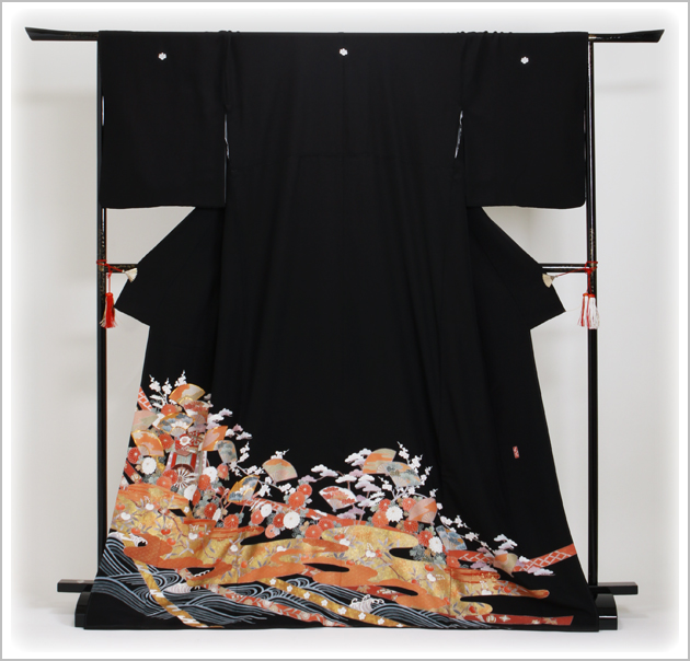 留袖 レンタル 背の高い方 NT-912 黒留袖フルセット 結婚式 30代 40代 50代 送料無料 留袖 レンタル 背の高い方 NT-912 黒留袖フルセット 結婚式 30代