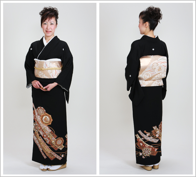 留袖 レンタル NT-914 黒留袖フルセット 結婚式 40代 50代 60代 送料