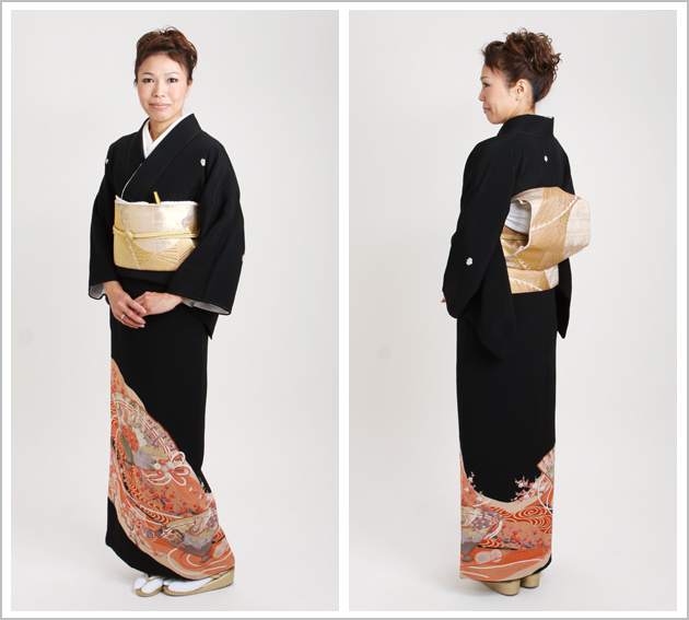 留袖 レンタル 小柄な方 NT-s339 黒留袖フルセット 結婚式 20代 30代