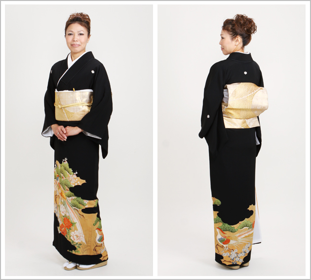 留袖 レンタル 大きいサイズ NT-L117 黒留袖フルセット 結婚式 30代 40