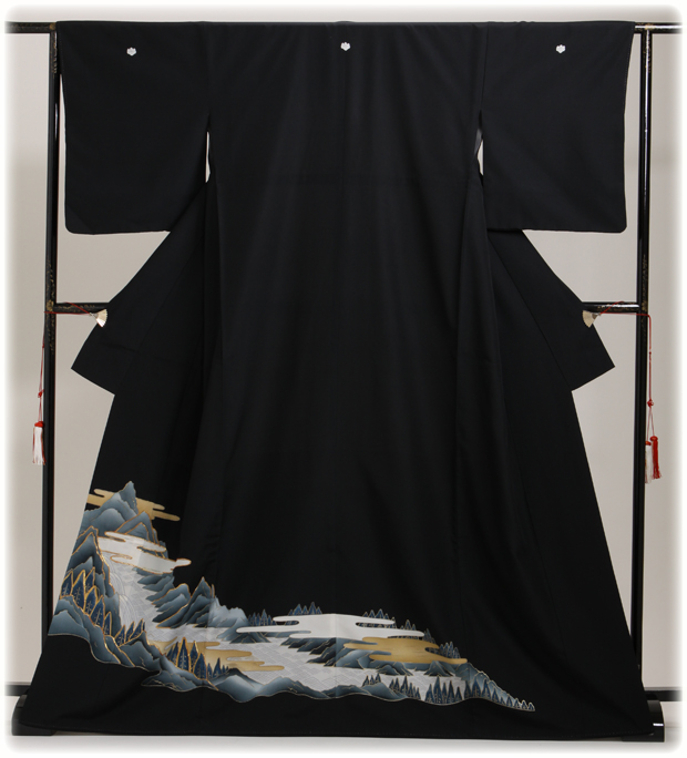 留袖 レンタル NT-695 黒留袖フルセット 結婚式 60代 70代 80代 送料