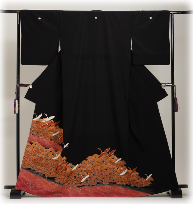 留袖 レンタル NT-742 黒留袖フルセット 結婚式 50代 60代 送料無料の